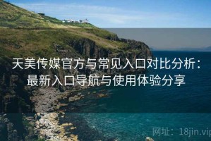 天美传媒官方与常见入口对比分析：最新入口导航与使用体验分享