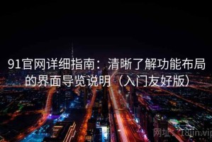 91官网详细指南：清晰了解功能布局的界面导览说明（入门友好版）