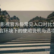樱桃影视官方与常见入口对比分析：多语言环境下的使用说明与选项配置