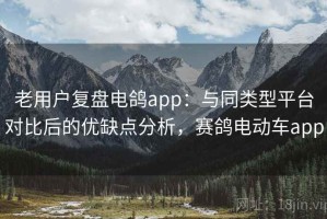 老用户复盘电鸽app：与同类型平台对比后的优缺点分析，赛鸽电动车app