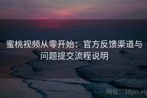 蜜桃视频从零开始：官方反馈渠道与问题提交流程说明