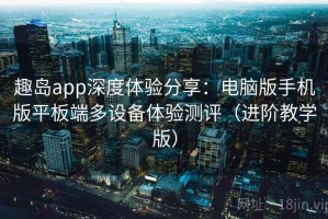 趣岛app深度体验分享：电脑版手机版平板端多设备体验测评（进阶教学版）