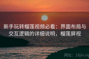 新手玩转榴莲视频必看：界面布局与交互逻辑的详细说明，榴莲屏视