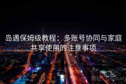 岛遇保姆级教程：多账号协同与家庭共享使用的注意事项