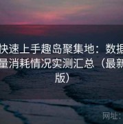 懒人快速上手趣岛聚集地：数据占用与流量消耗情况实测汇总（最新实测版）
