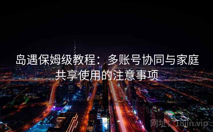 岛遇保姆级教程：多账号协同与家庭共享使用的注意事项