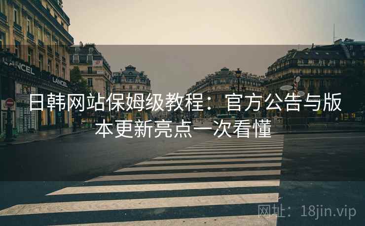 日韩网站保姆级教程：官方公告与版本更新亮点一次看懂
