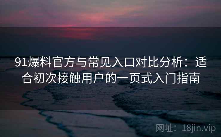 91爆料官方与常见入口对比分析：适合初次接触用户的一页式入门指南