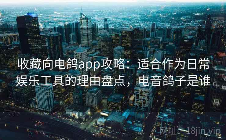 收藏向电鸽app攻略：适合作为日常娱乐工具的理由盘点，电音鸽子是谁