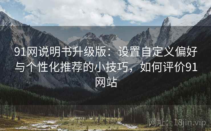 91网说明书升级版:设置自定义偏好与个性化推荐的小技巧,如何评价91网站 91网说明书升级版:设置自定义偏好与个性化推荐的小技巧,如何评价91网站