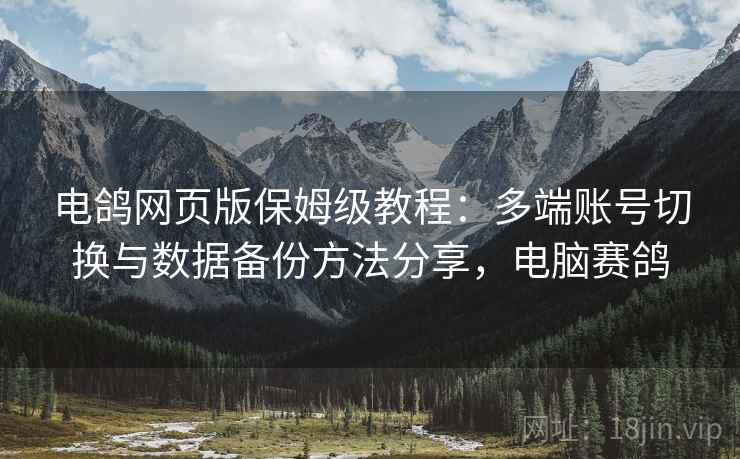 电鸽网页版保姆级教程:多端账号切换与数据备份方法分享,电脑赛鸽 电鸽网页版保姆级教程:多端账号切换与数据备份方法分享,电脑赛鸽