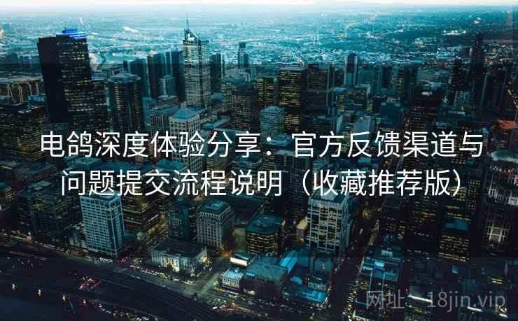 电鸽深度体验分享:官方反馈渠道与问题提交流程说明(收藏推荐版) 电鸽深度体验分享:官方反馈渠道与问题提交流程说明(收藏推荐版)